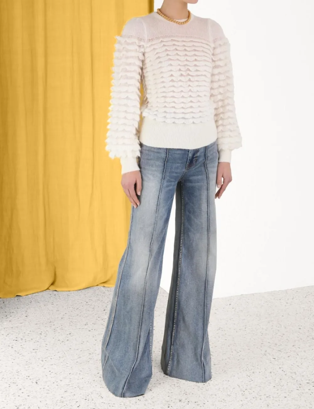 ZIMMERMANN Luminosity Scallop Sweater-Women Clothing