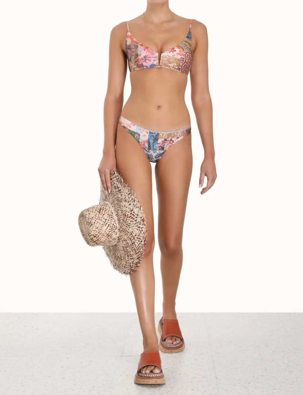 ZIMMERMANN Devi Plunge V Wire Bra-Women Bikinis