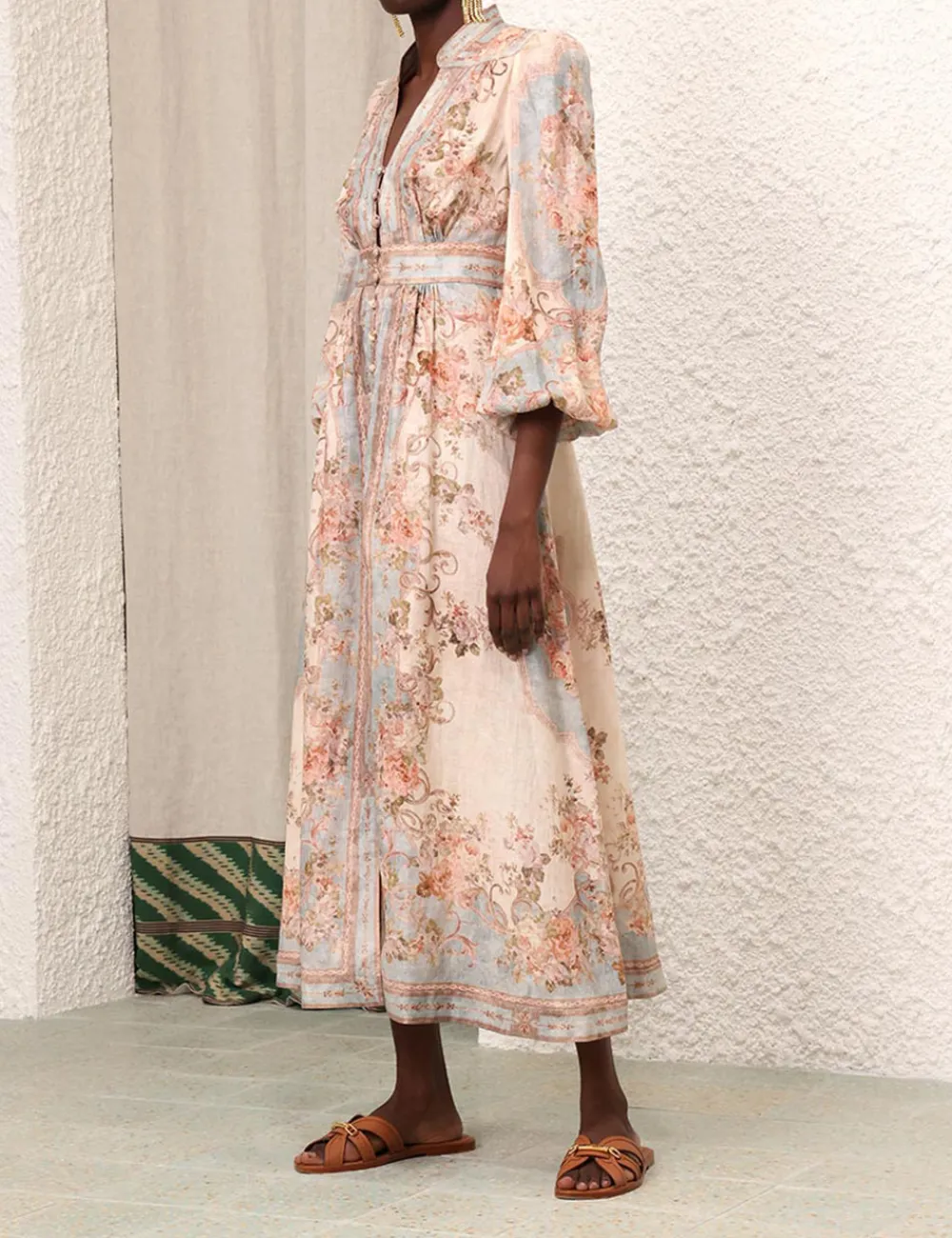 ZIMMERMANN August Plunge Midi Dress-Women Dresses & Coverups
