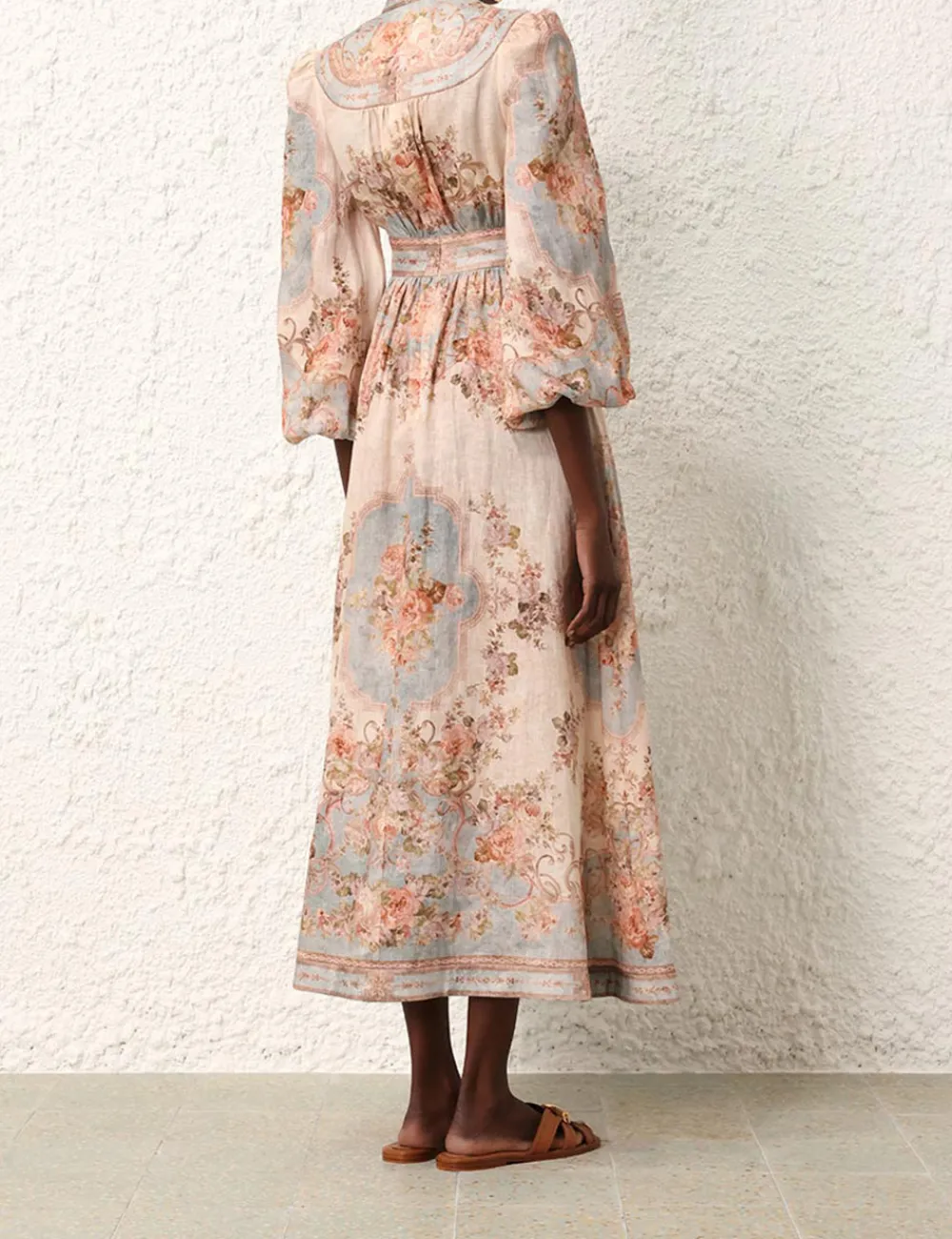 ZIMMERMANN August Plunge Midi Dress-Women Dresses & Coverups