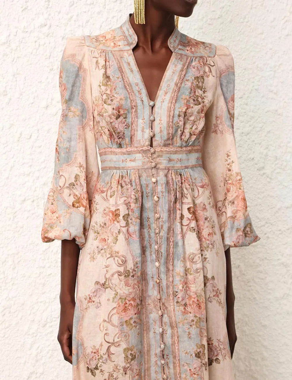 ZIMMERMANN August Plunge Midi Dress-Women Dresses & Coverups