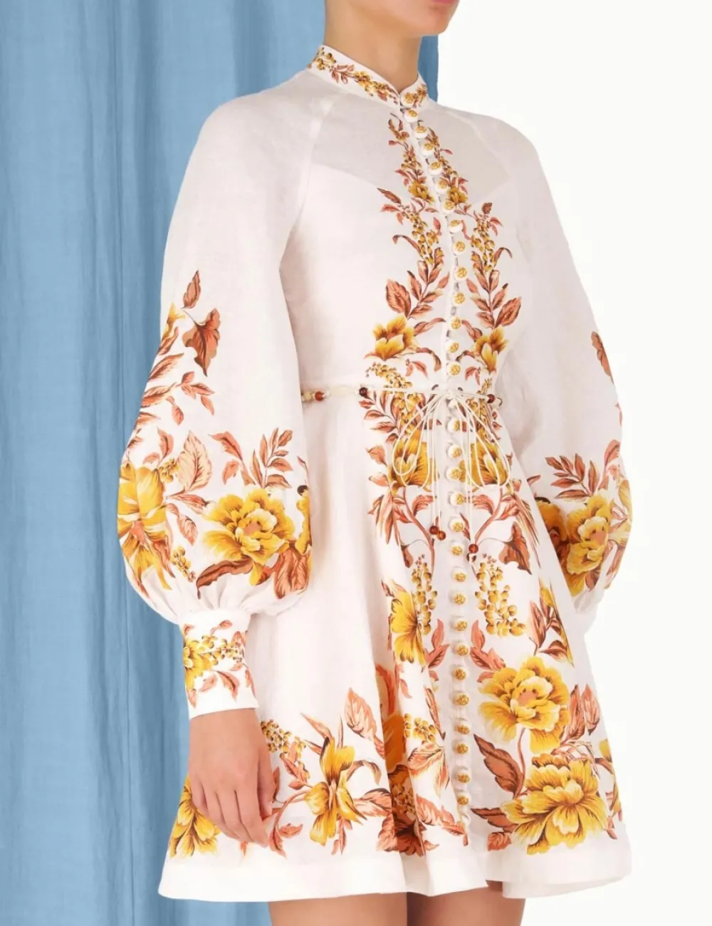 ZIMMERMANN Vacay Button Up Mini Dress-Women Dresses & Coverups