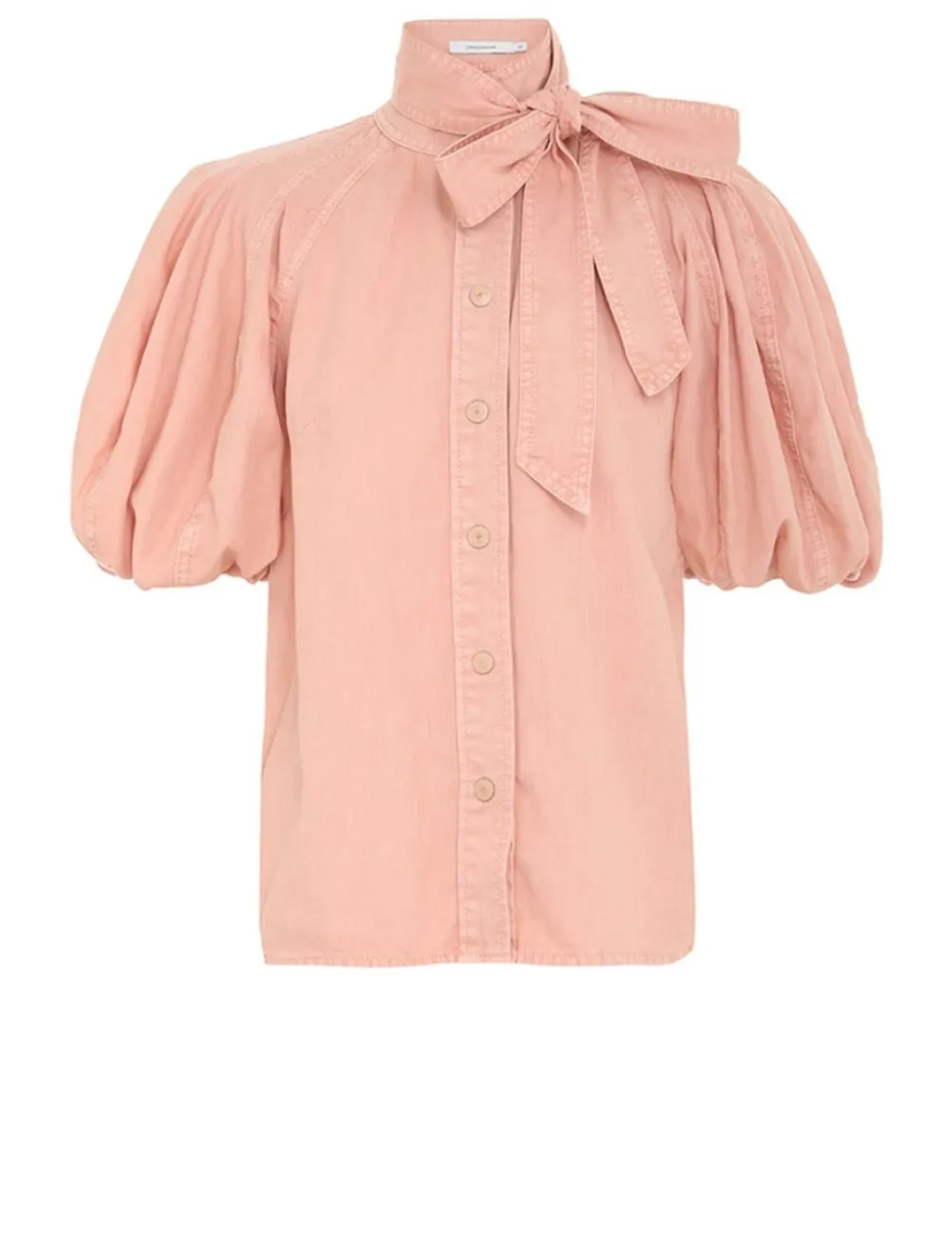 ZIMMERMANN Ginger Lantern Sleeve Shirt-Women In Denim