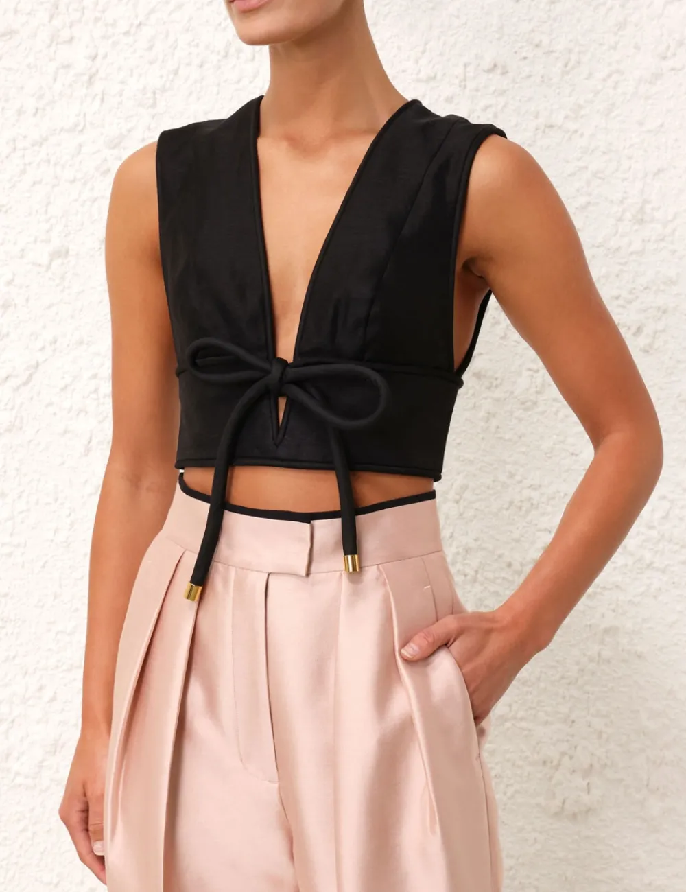 ZIMMERMANN Matchmaker Bow Bodice-Women Tops