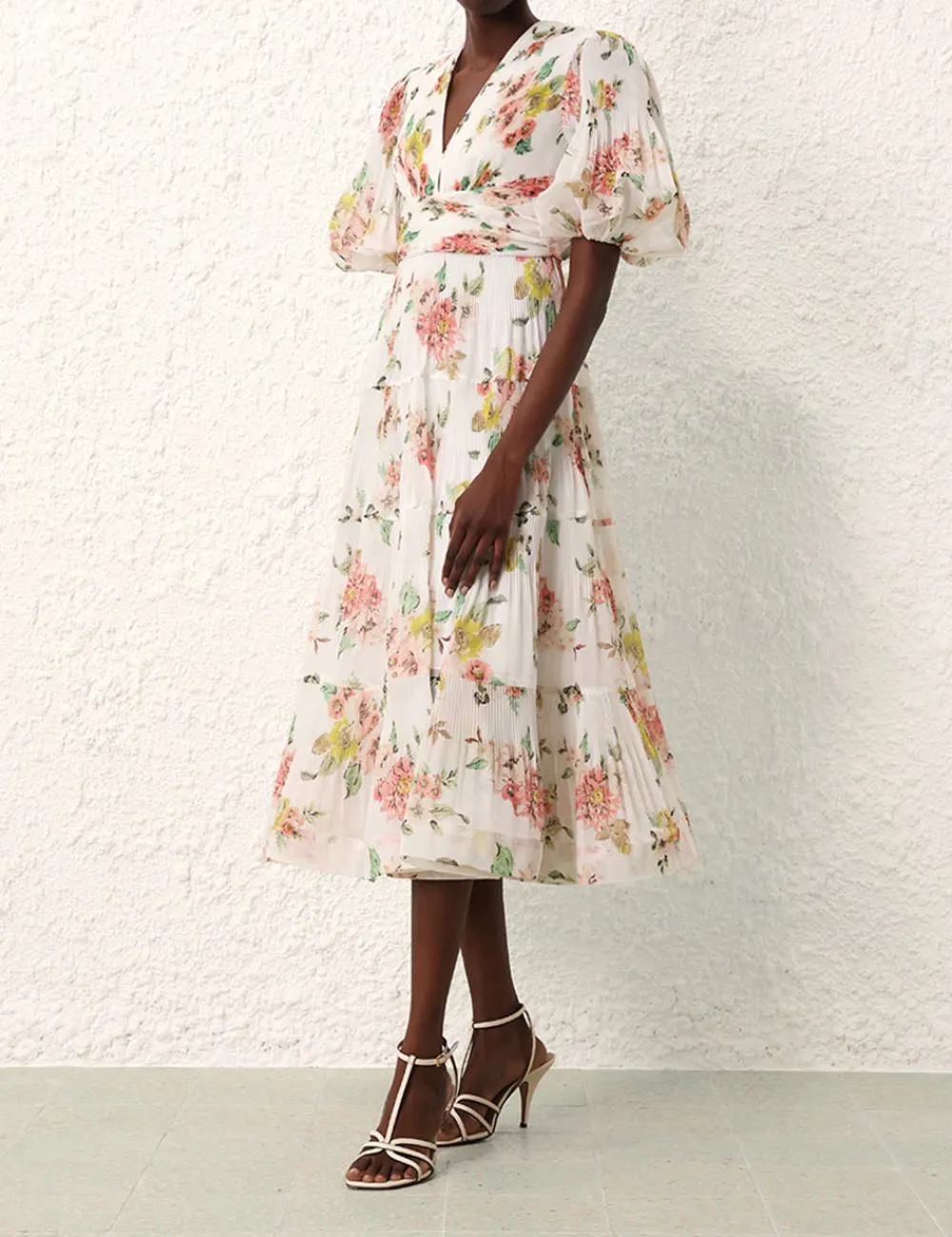 ZIMMERMANN Pleated Midi Dress-Women Dresses