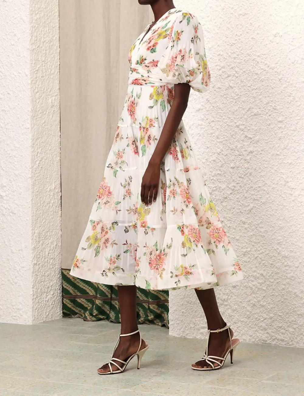 ZIMMERMANN Pleated Midi Dress-Women Dresses