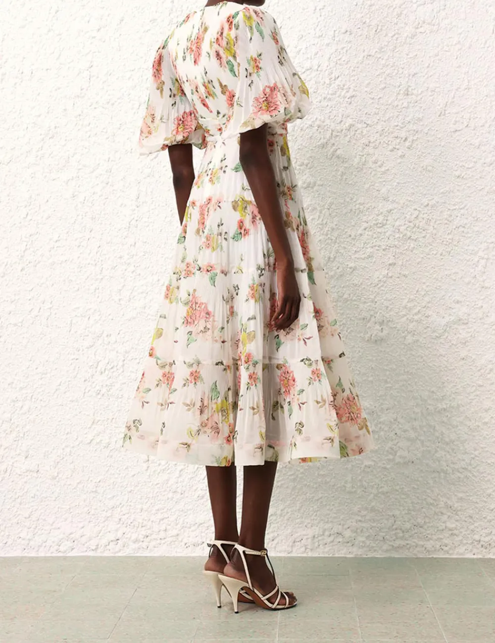 ZIMMERMANN Pleated Midi Dress-Women Dresses