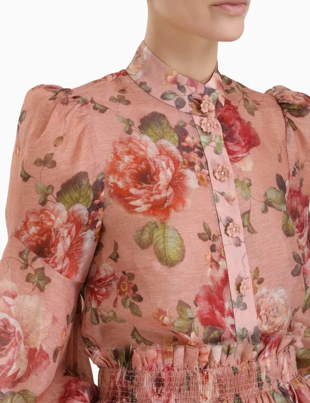 ZIMMERMANN Luminosity Floral Blouse-Women Clothing