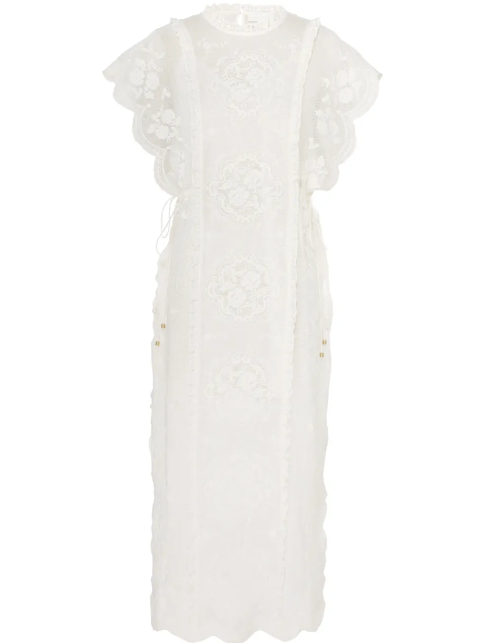 ZIMMERMANN Alight Draw Waist Midi Dress-Women Dresses & Coverups