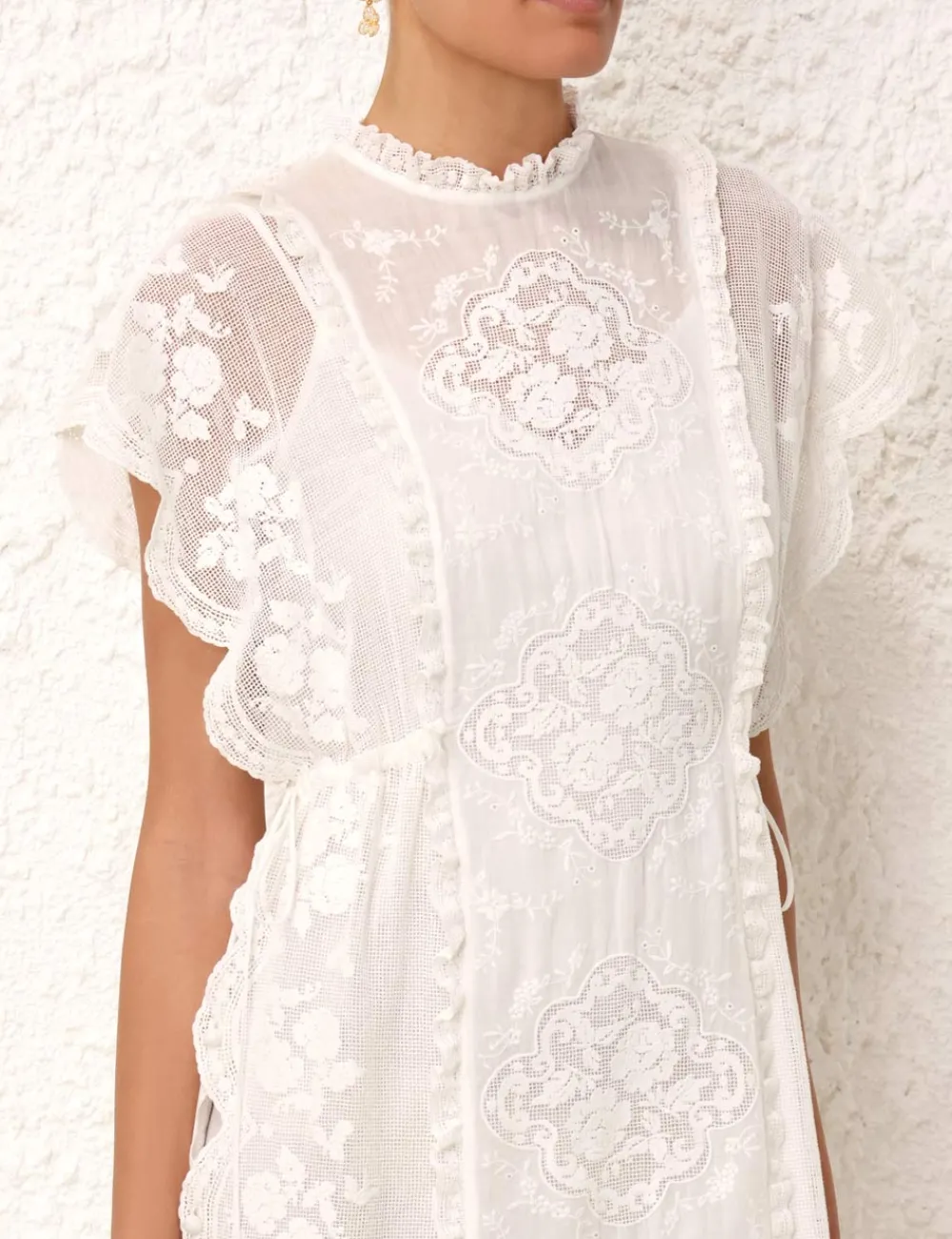 ZIMMERMANN Alight Draw Waist Midi Dress-Women Dresses & Coverups