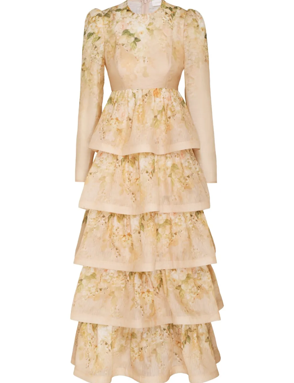 ZIMMERMANN Sensory Tiered Midi Dress-Women Luminosity