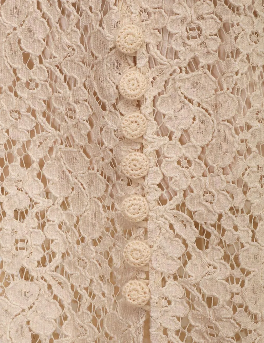 ZIMMERMANN Sensory Lace Midi Dress-Women Clothing