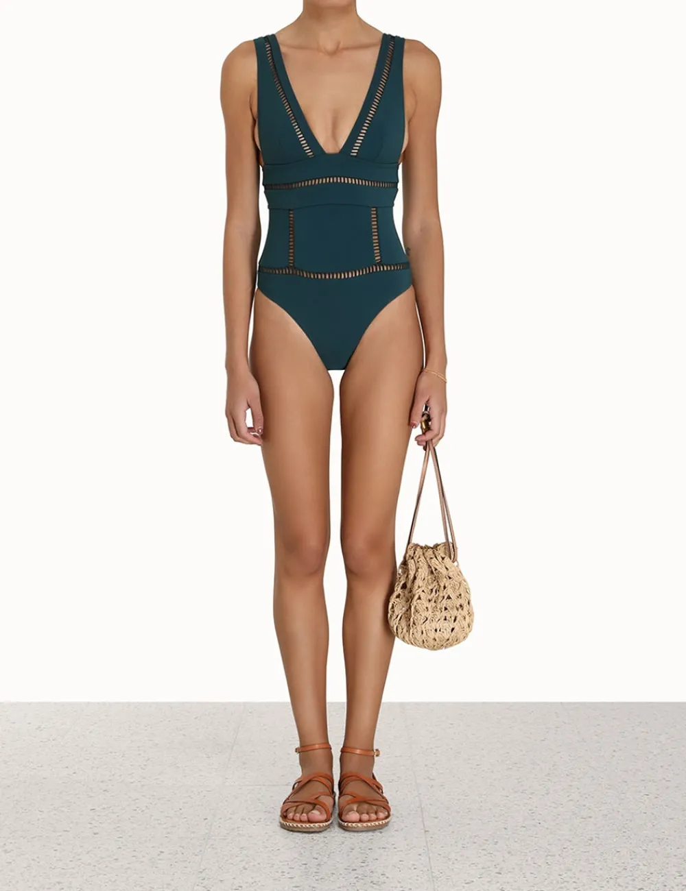 ZIMMERMANN Halcyon Ladder Trim 1Pc-Women One Pieces