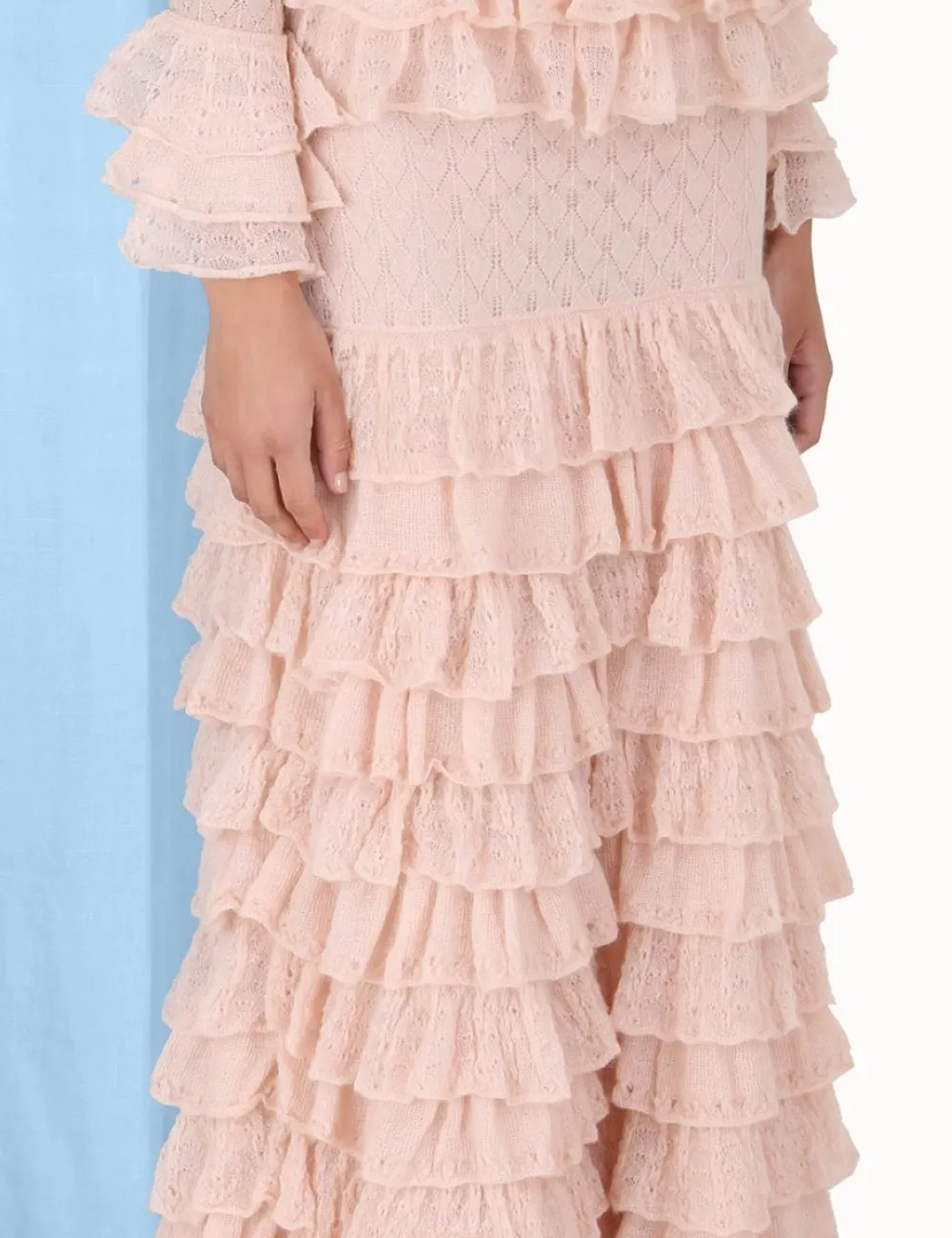 ZIMMERMANN Luminosity Lace Frill Skirt-Women Skirts