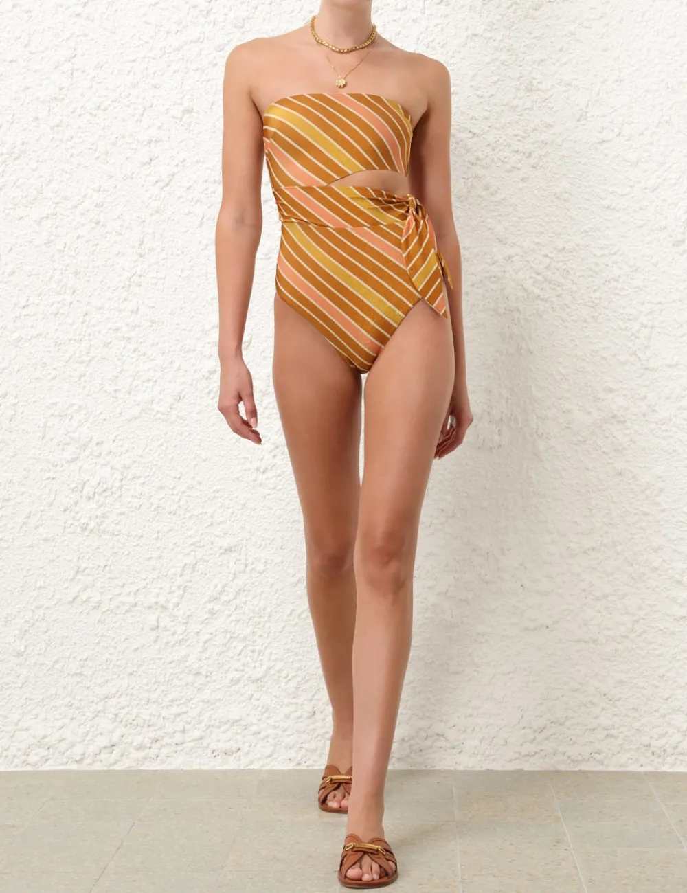 ZIMMERMANN Lexi Lurex Scarf Tie 1Pc-Women One Pieces