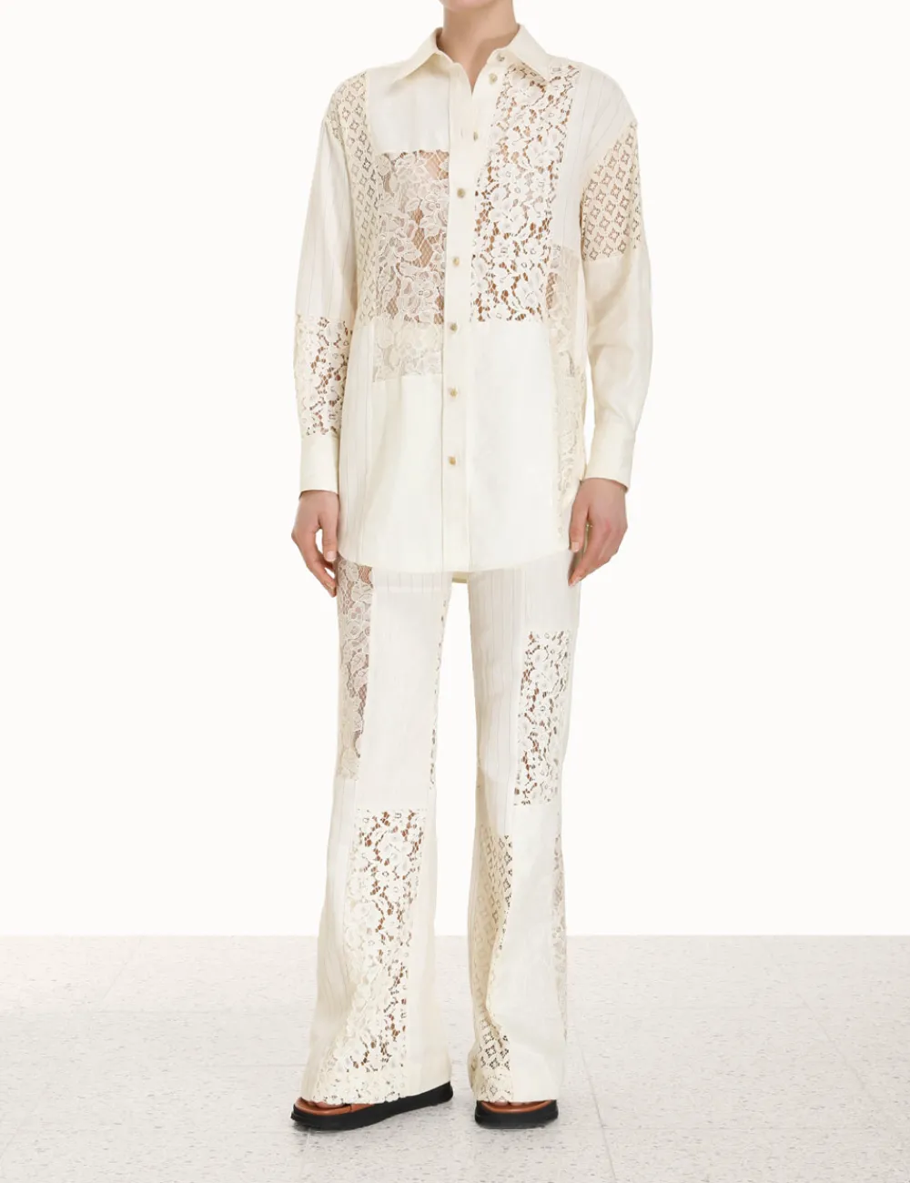 ZIMMERMANN Luminosity Patch Lace Pant-Women Shorts & Pants