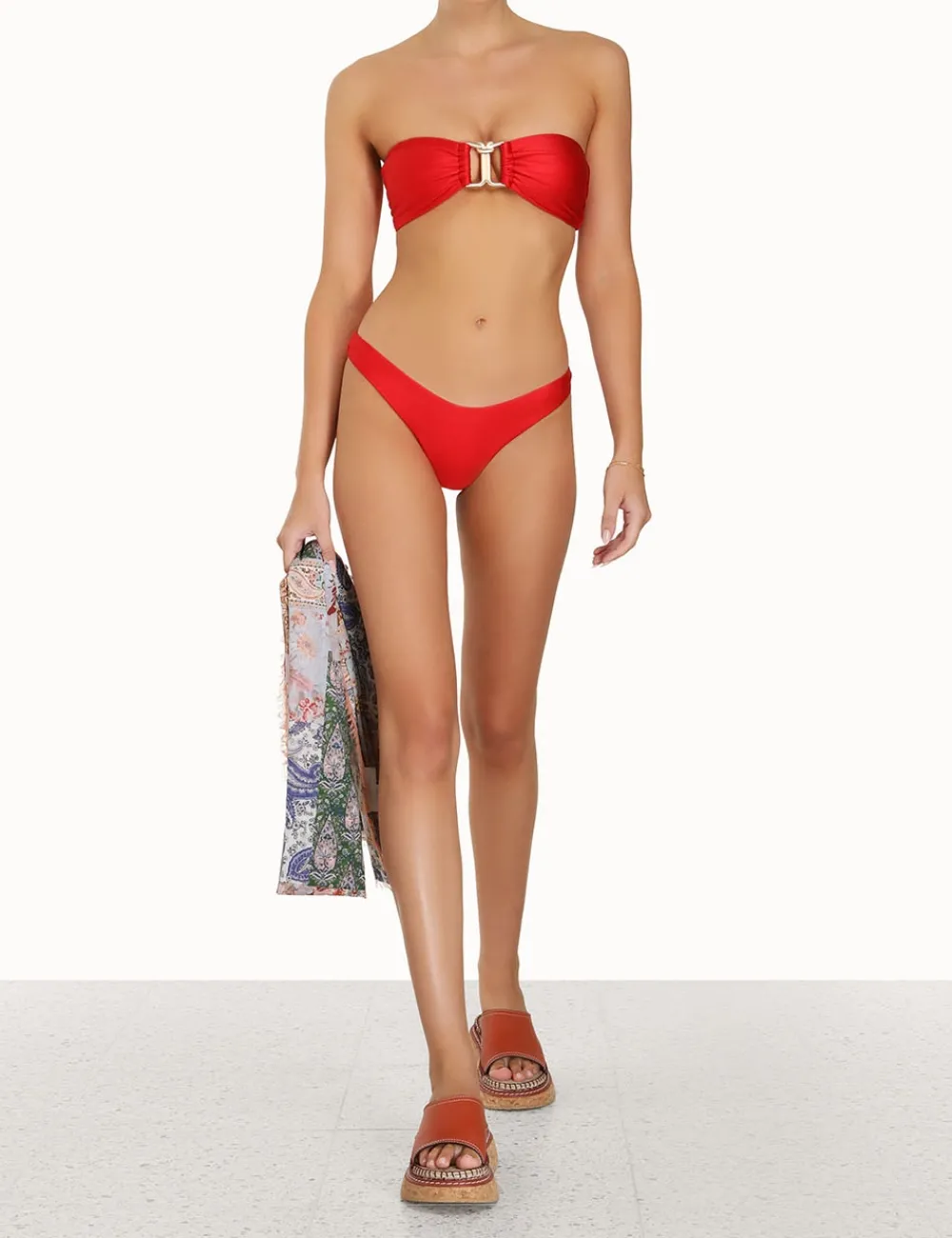 ZIMMERMANN Raie Knot Trim Bikini-Women Bikinis