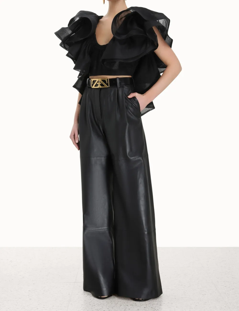 ZIMMERMANN Sensory Frill Bodice-Women Tops