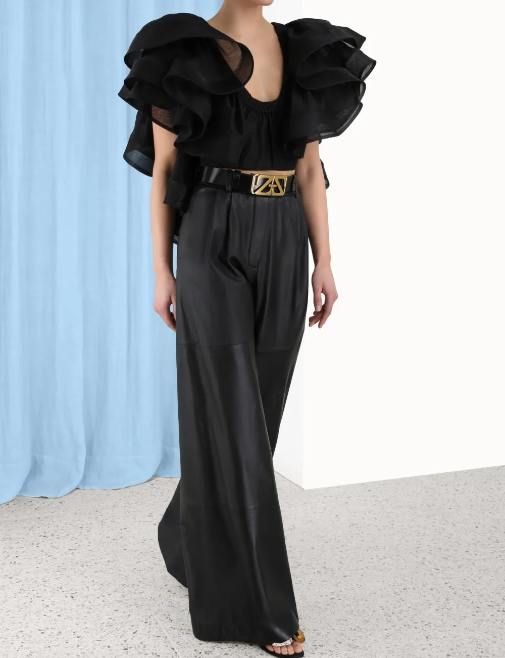 ZIMMERMANN Sensory Frill Bodice-Women Tops