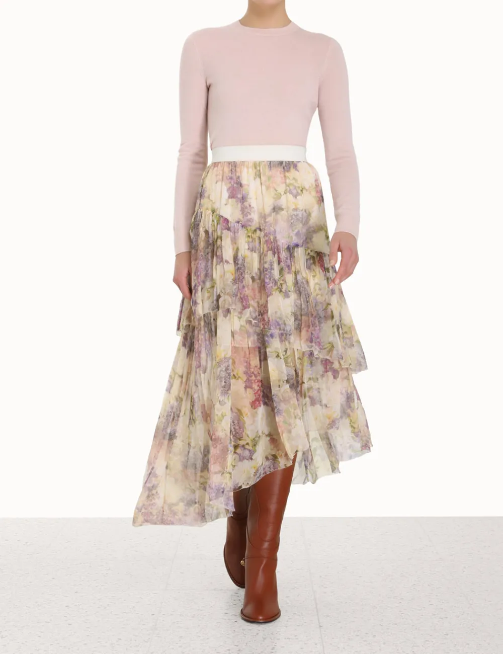 ZIMMERMANN Lyrical Asymmetric Skirt-Women Clothing