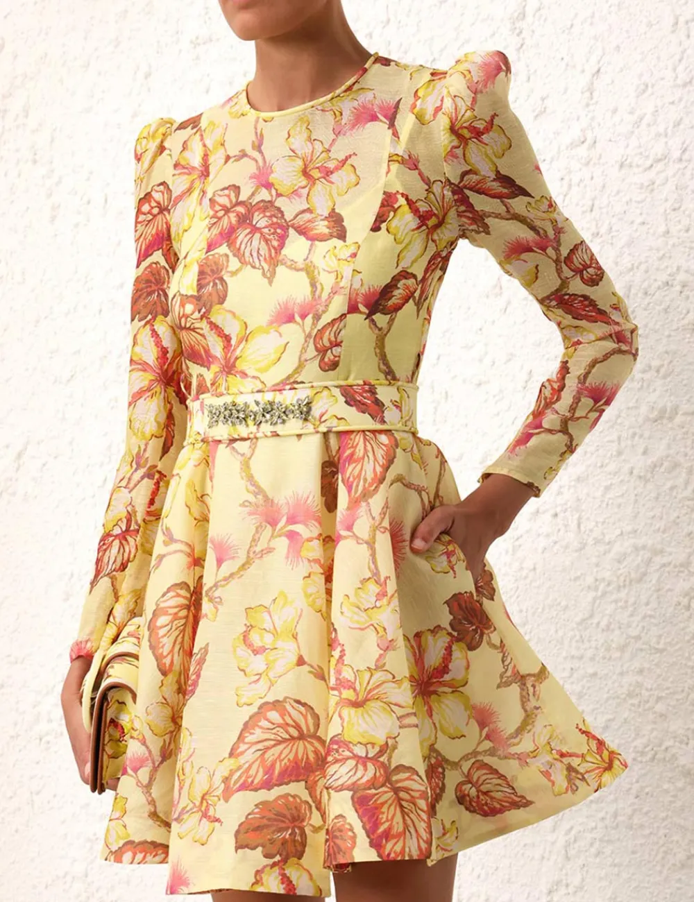 ZIMMERMANN Matchmaker Floral Mini Dress-Women Dresses