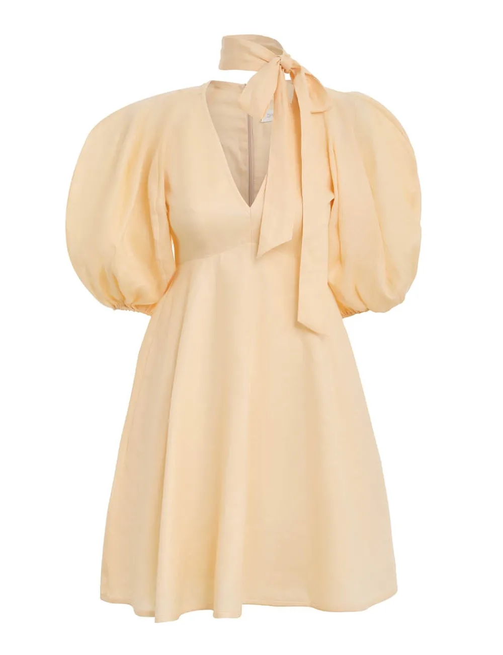 ZIMMERMANN Tie Neck Mini Dress-Women Luminosity