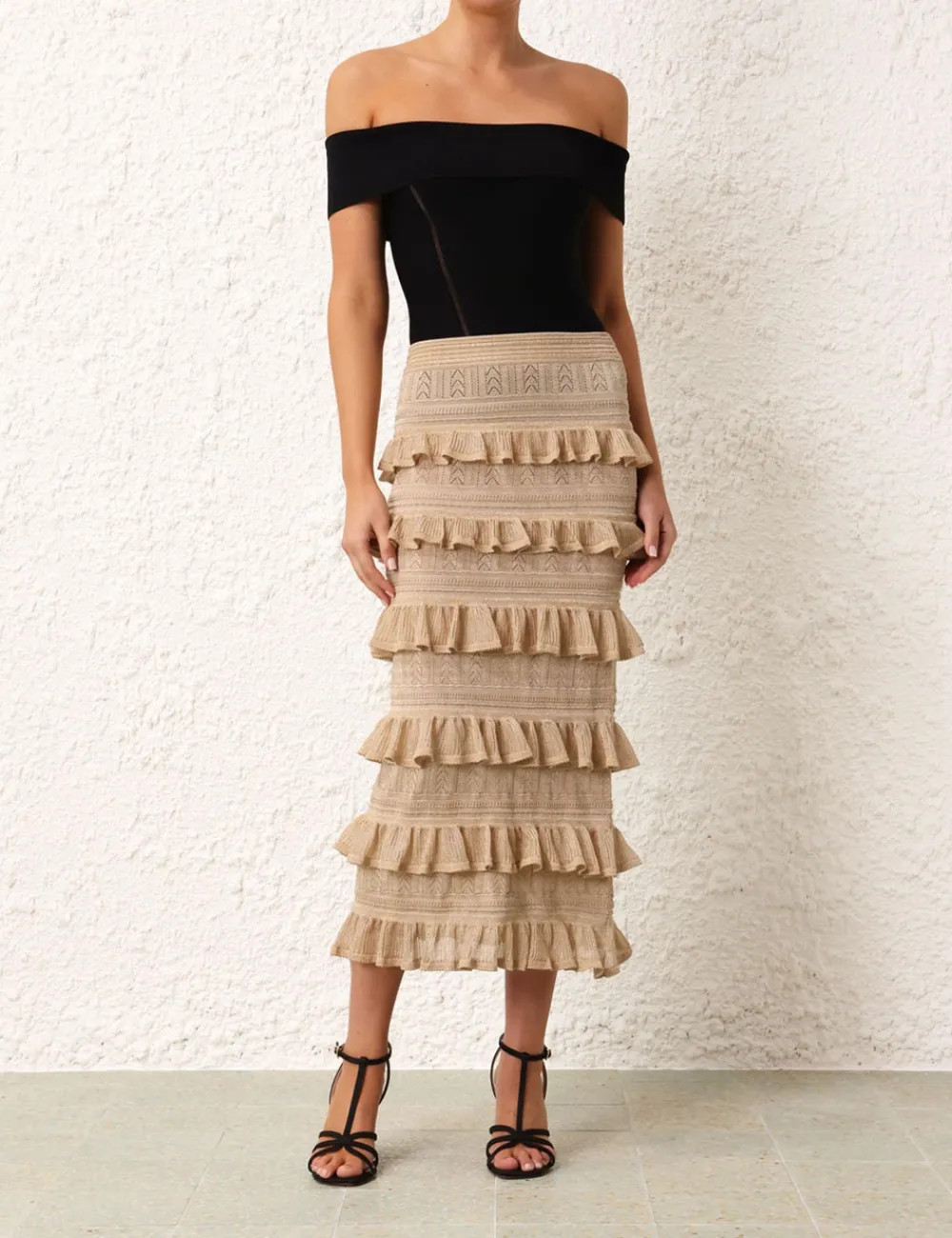 ZIMMERMANN Matchmaker Ruffle Skirt-Women Clothing