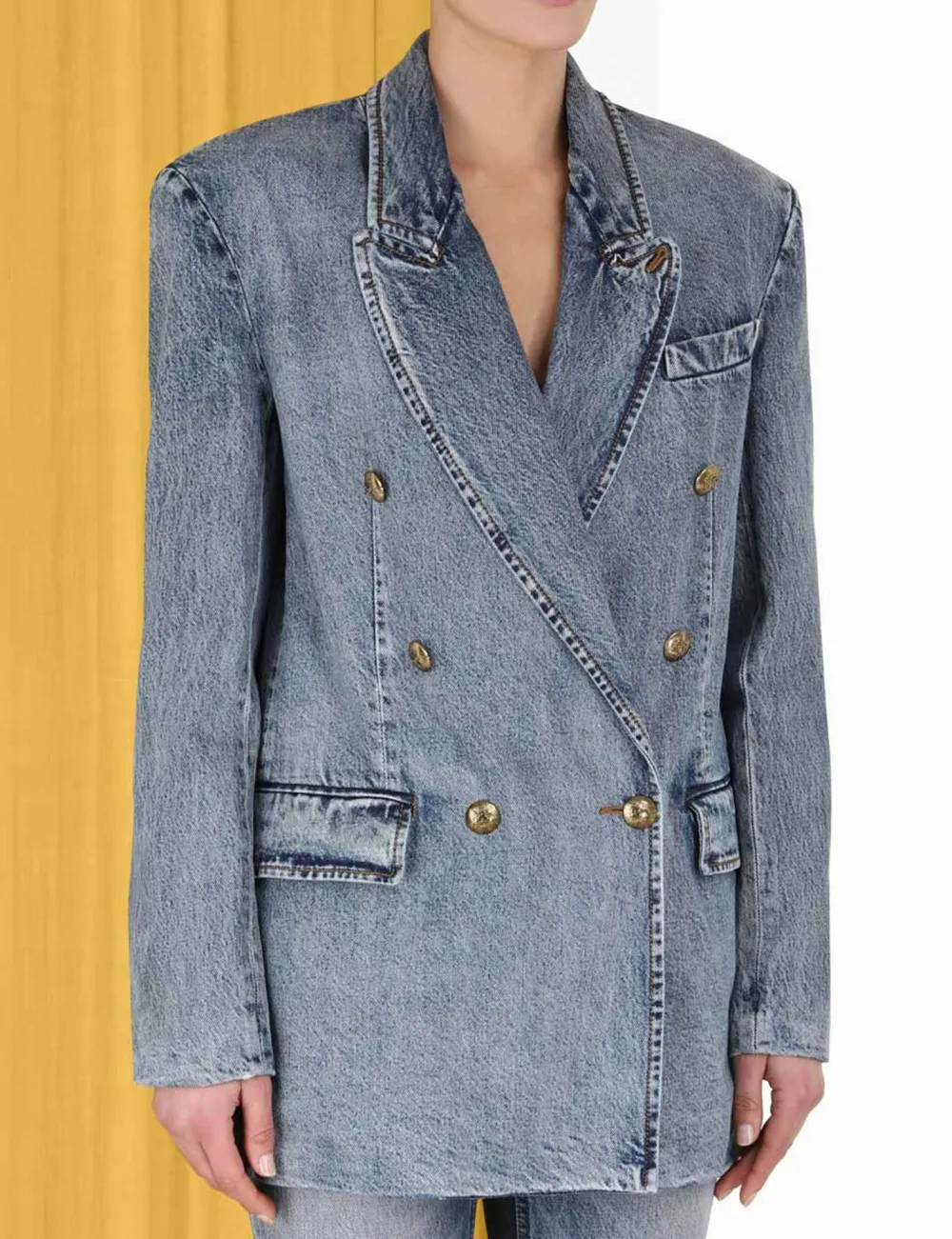 ZIMMERMANN Luminosity Denim Blazer-Women Denim