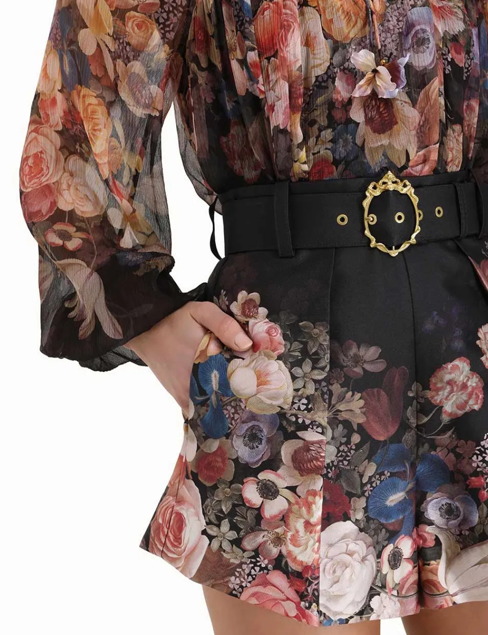 ZIMMERMANN Luminosity Tuck Mini Short-Women Shorts & Pants