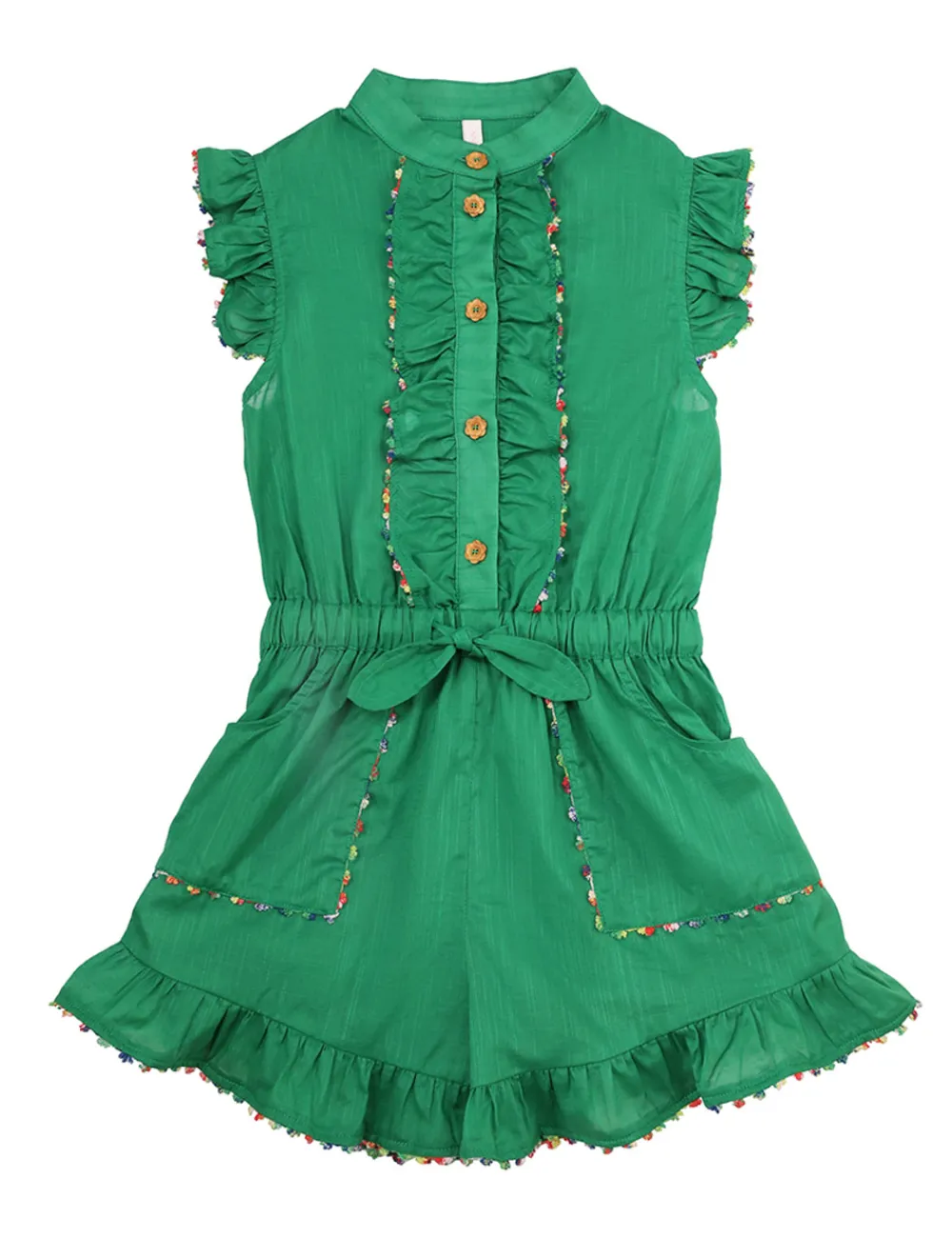 ZIMMERMANN Junie Frill Playsuit-Women Clothing