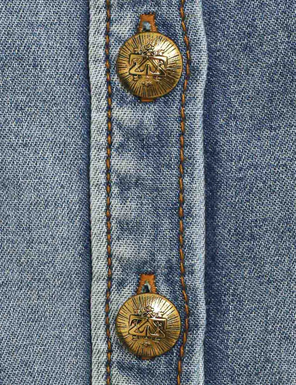 ZIMMERMANN Luminosity Denim Corset Shirt-Women Luminosity