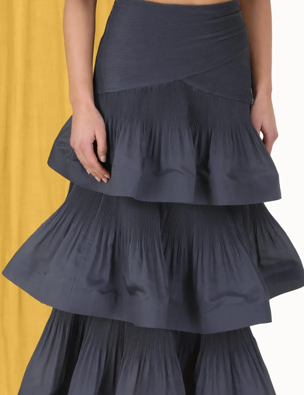 ZIMMERMANN Pleated Tiered Skirt-Women Skirts