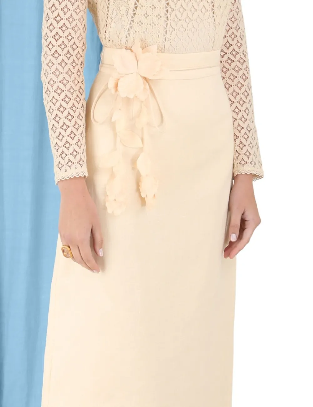 ZIMMERMANN Luminosity Pencil Midi Skirt-Women Clothing