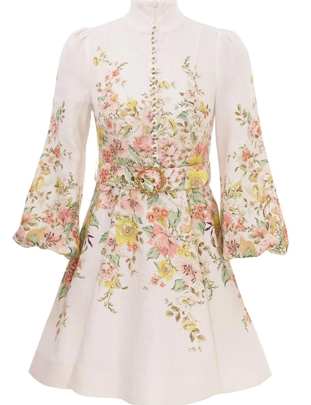 ZIMMERMANN Matchmaker Buttoned Mini Dress-Women Dresses