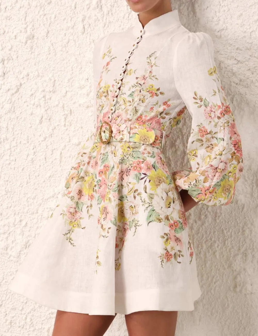 ZIMMERMANN Matchmaker Buttoned Mini Dress-Women Dresses