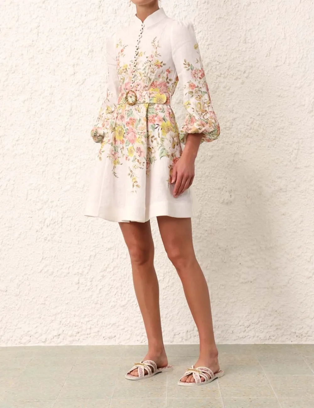 ZIMMERMANN Matchmaker Buttoned Mini Dress-Women Dresses