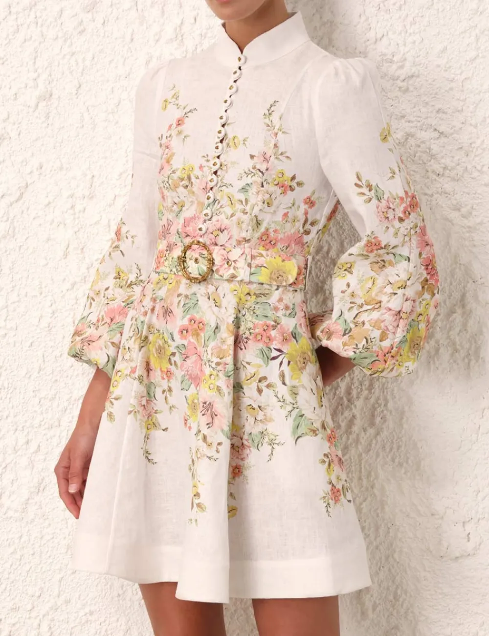 ZIMMERMANN Matchmaker Buttoned Mini Dress-Women Dresses