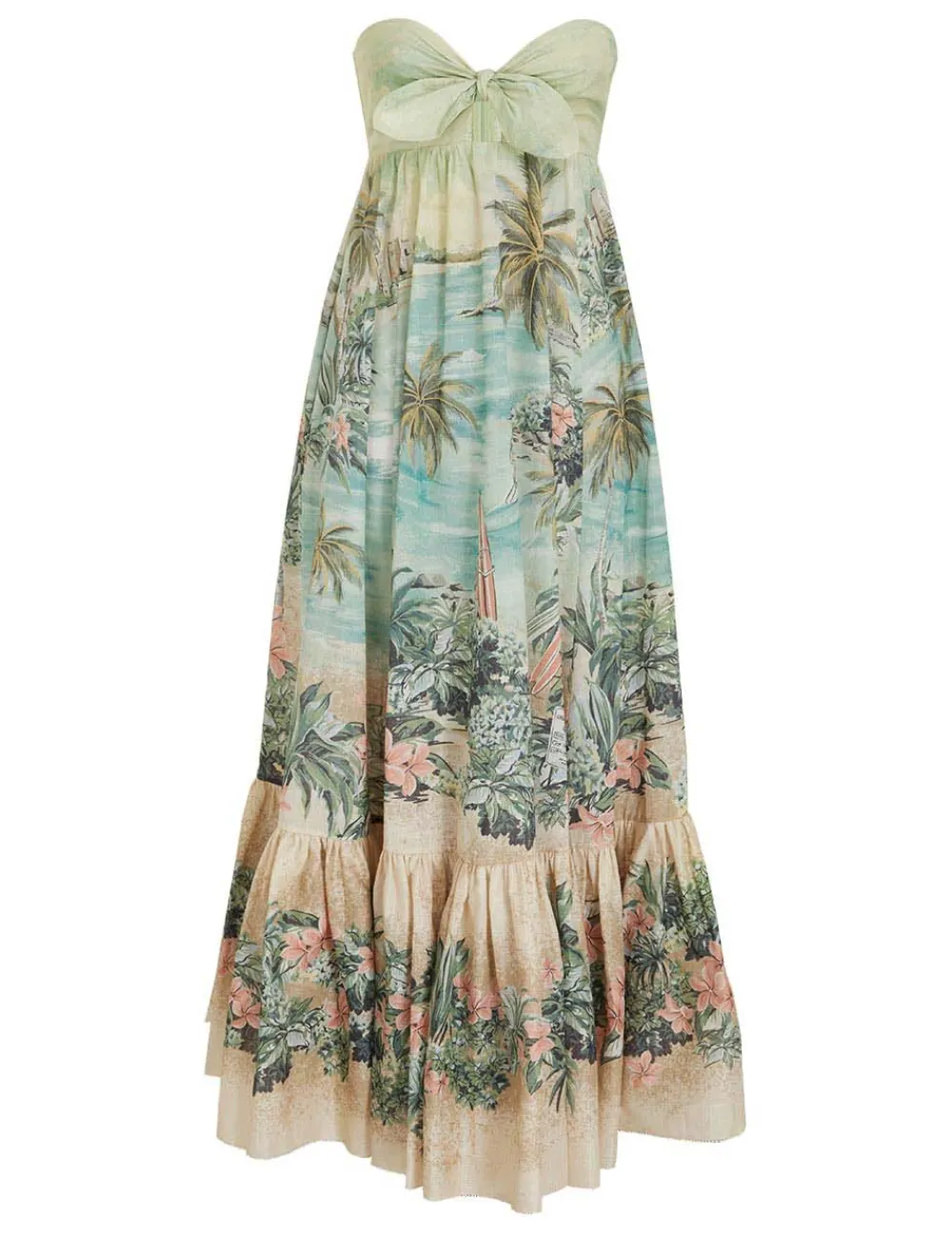 ZIMMERMANN Vacay Strapless Tie Dress-Women Clothing