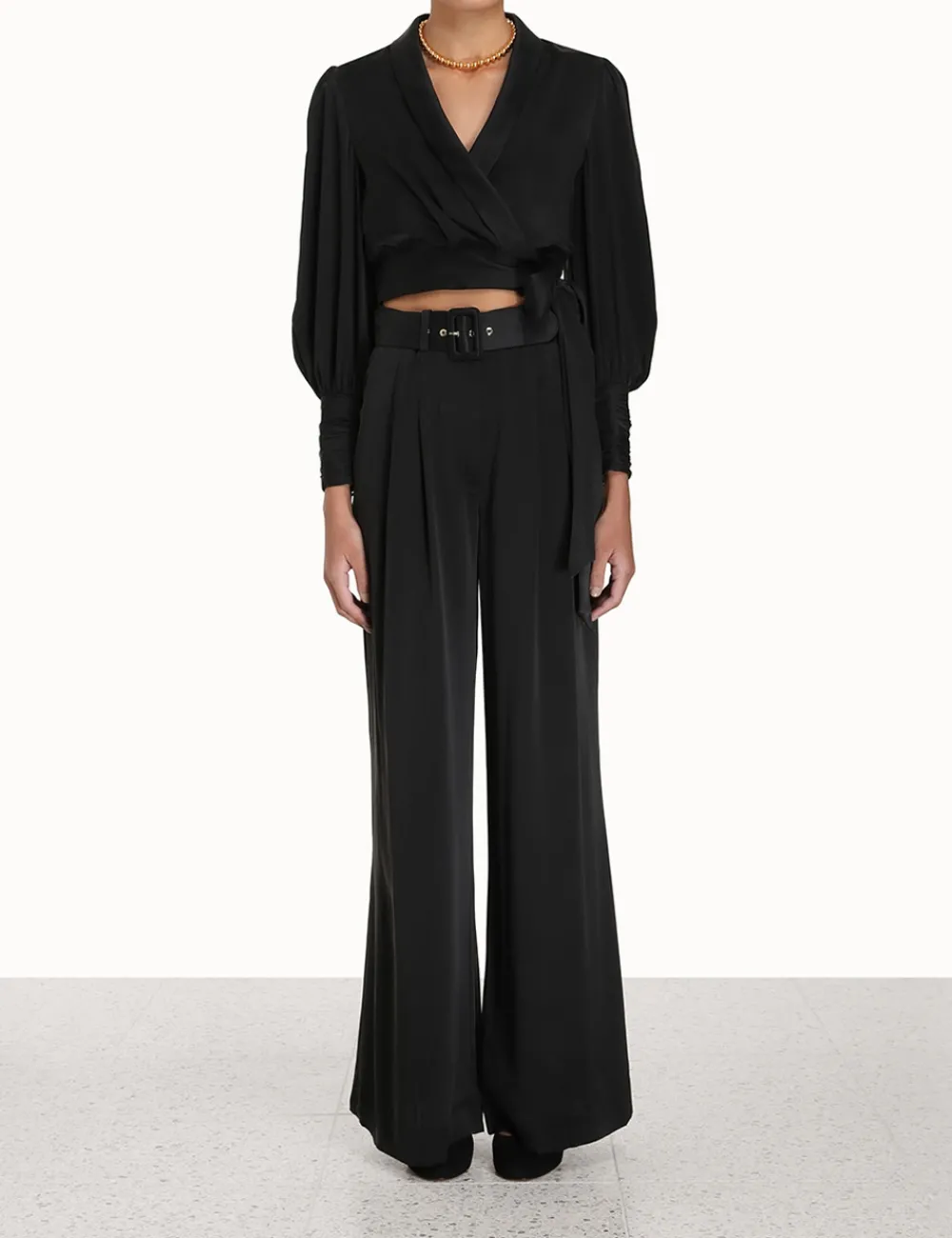 ZIMMERMANN Silk Wrap Top-Women Tops