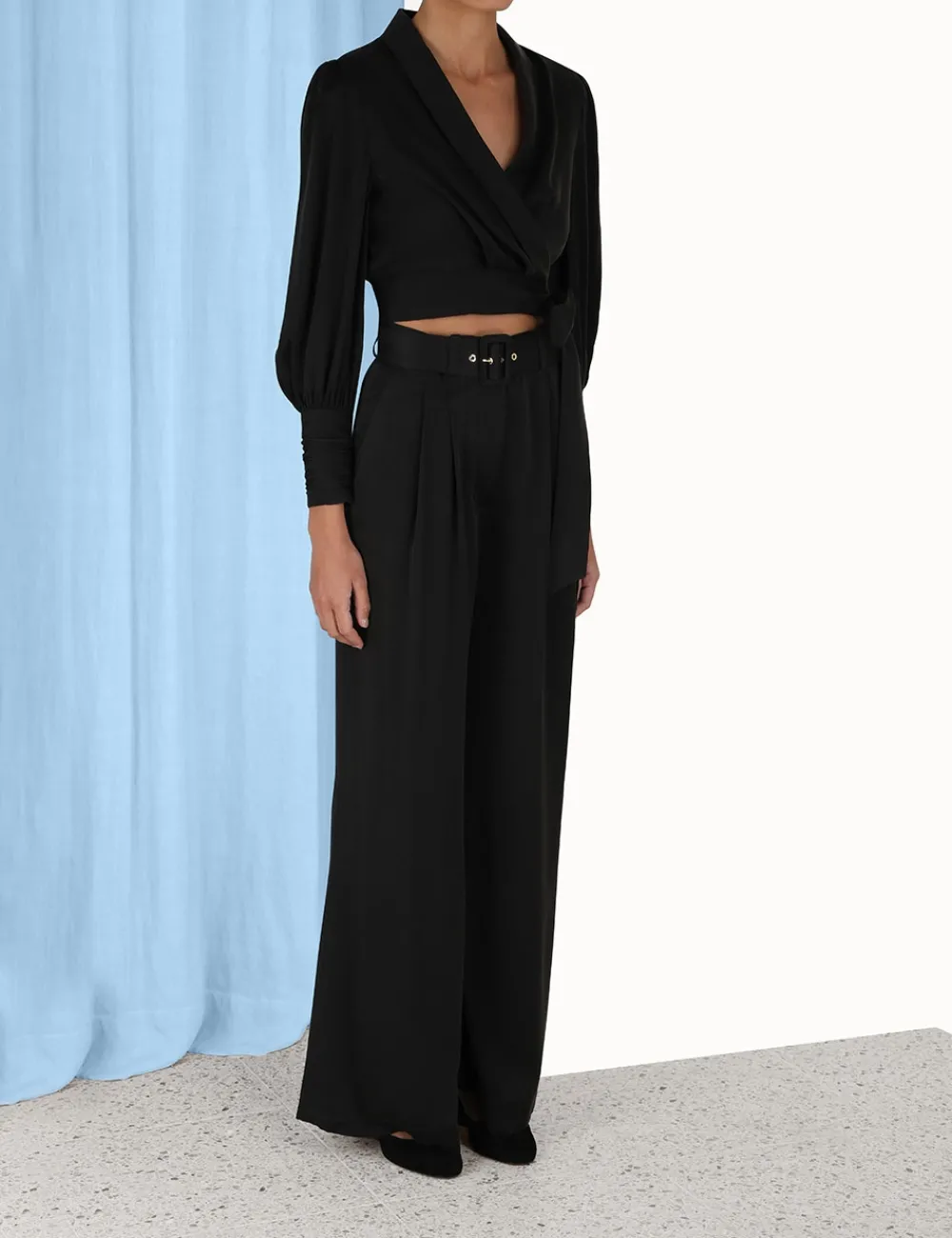 ZIMMERMANN Silk Wrap Top-Women Tops