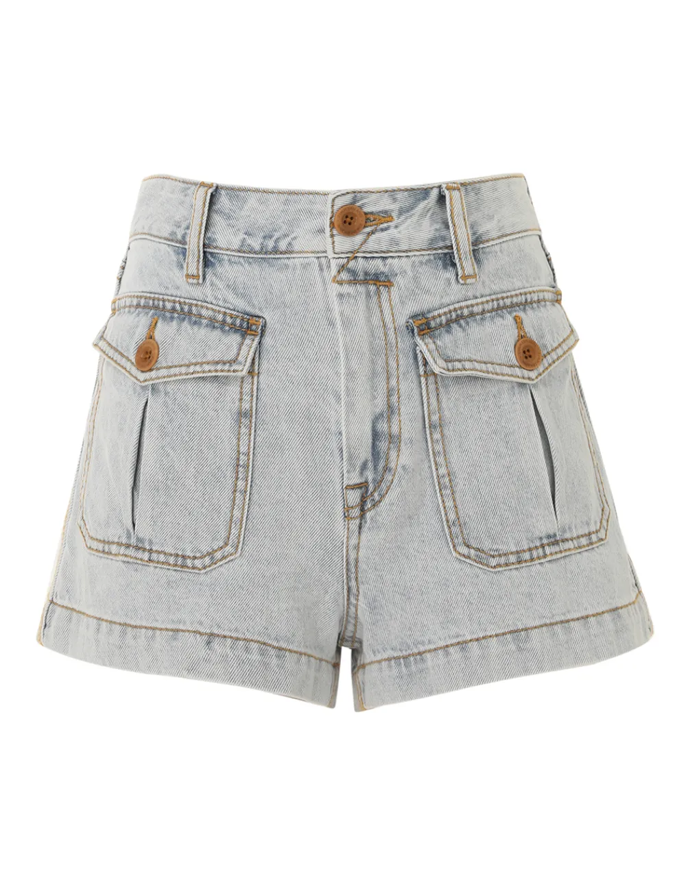 ZIMMERMANN August Denim Mini Short-Women Denim