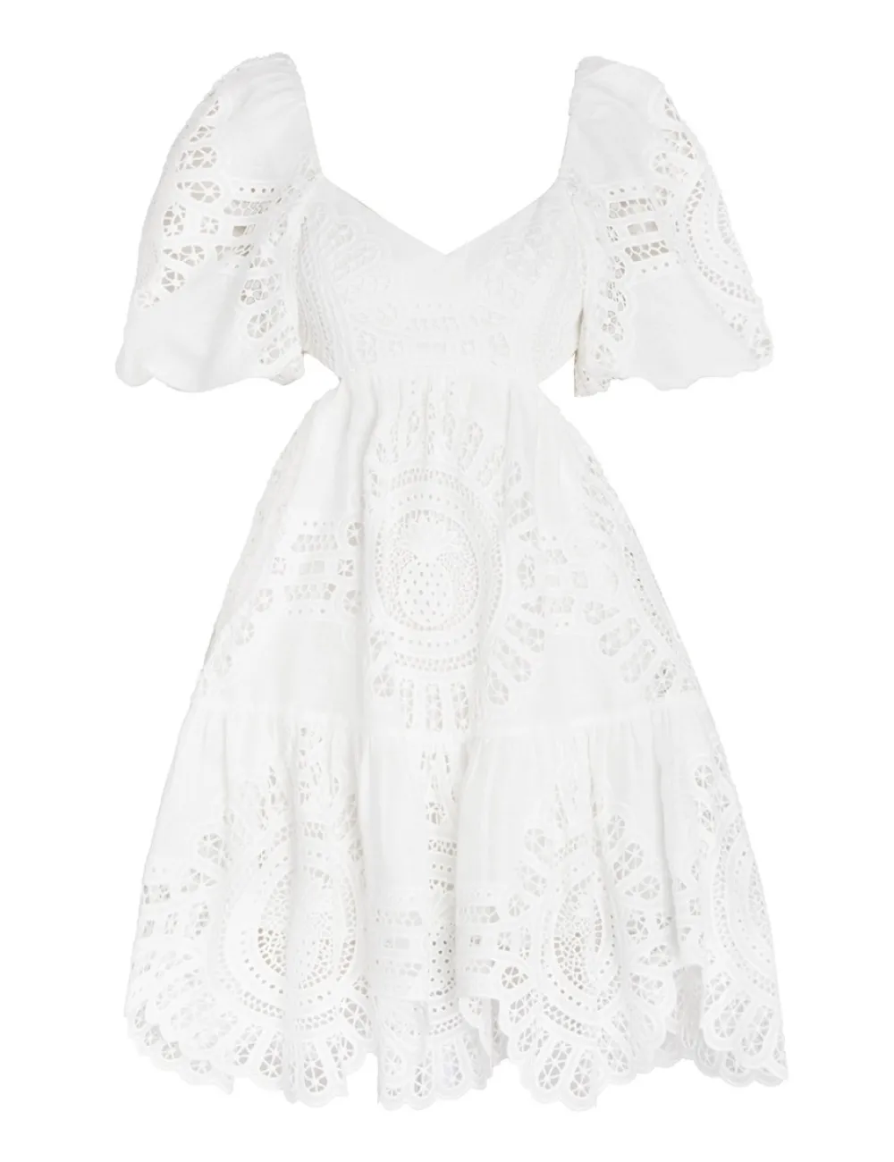 ZIMMERMANN Vacay Lace Mini Dress-Women Clothing