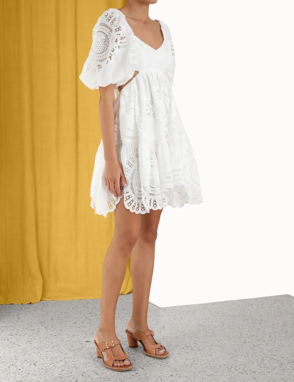 ZIMMERMANN Vacay Lace Mini Dress-Women Clothing