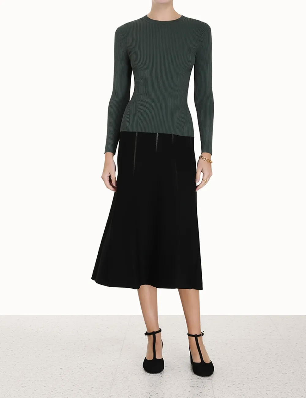 ZIMMERMANN Luminosity Knit Panelled Skirt-Women Clothing