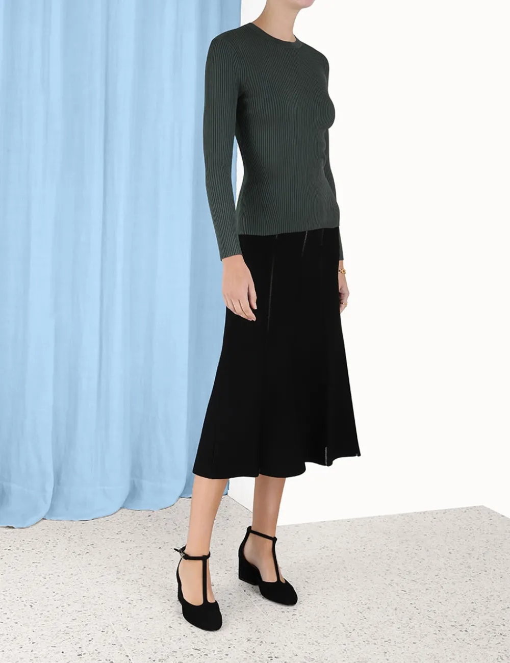 ZIMMERMANN Luminosity Knit Panelled Skirt-Women Clothing