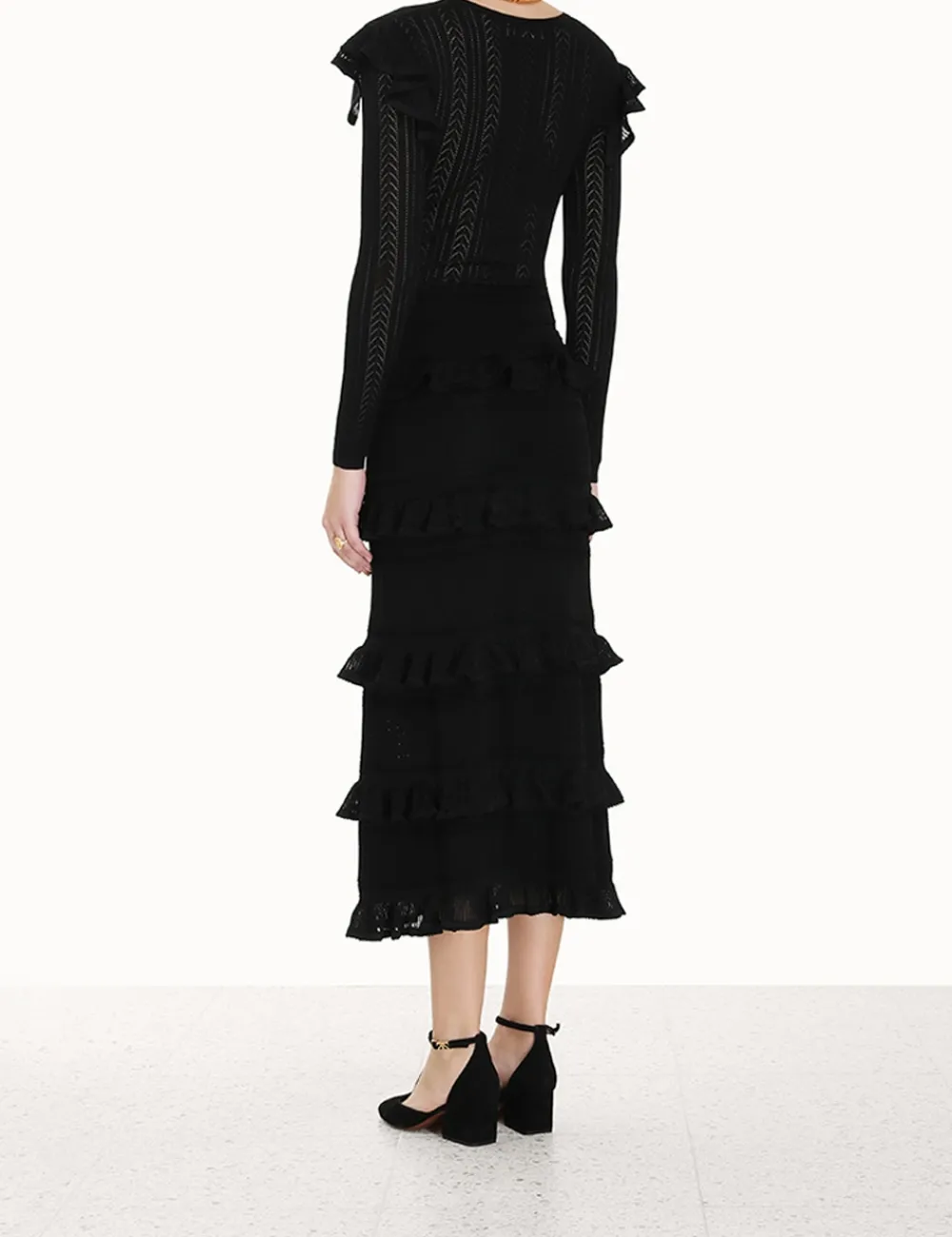 ZIMMERMANN Luminosity Ruffle Dress-Women Knitwear