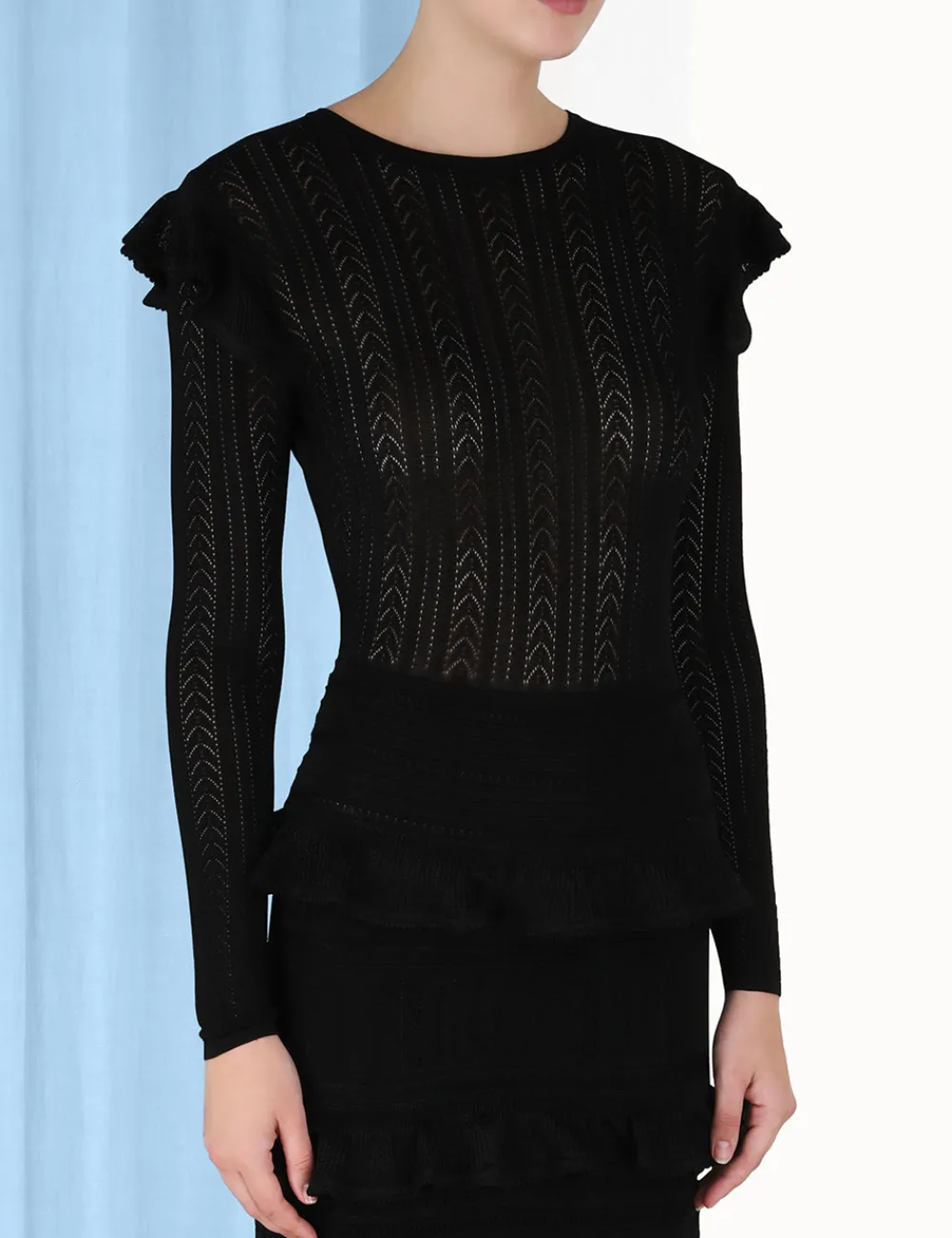ZIMMERMANN Luminosity Ruffle Dress-Women Knitwear