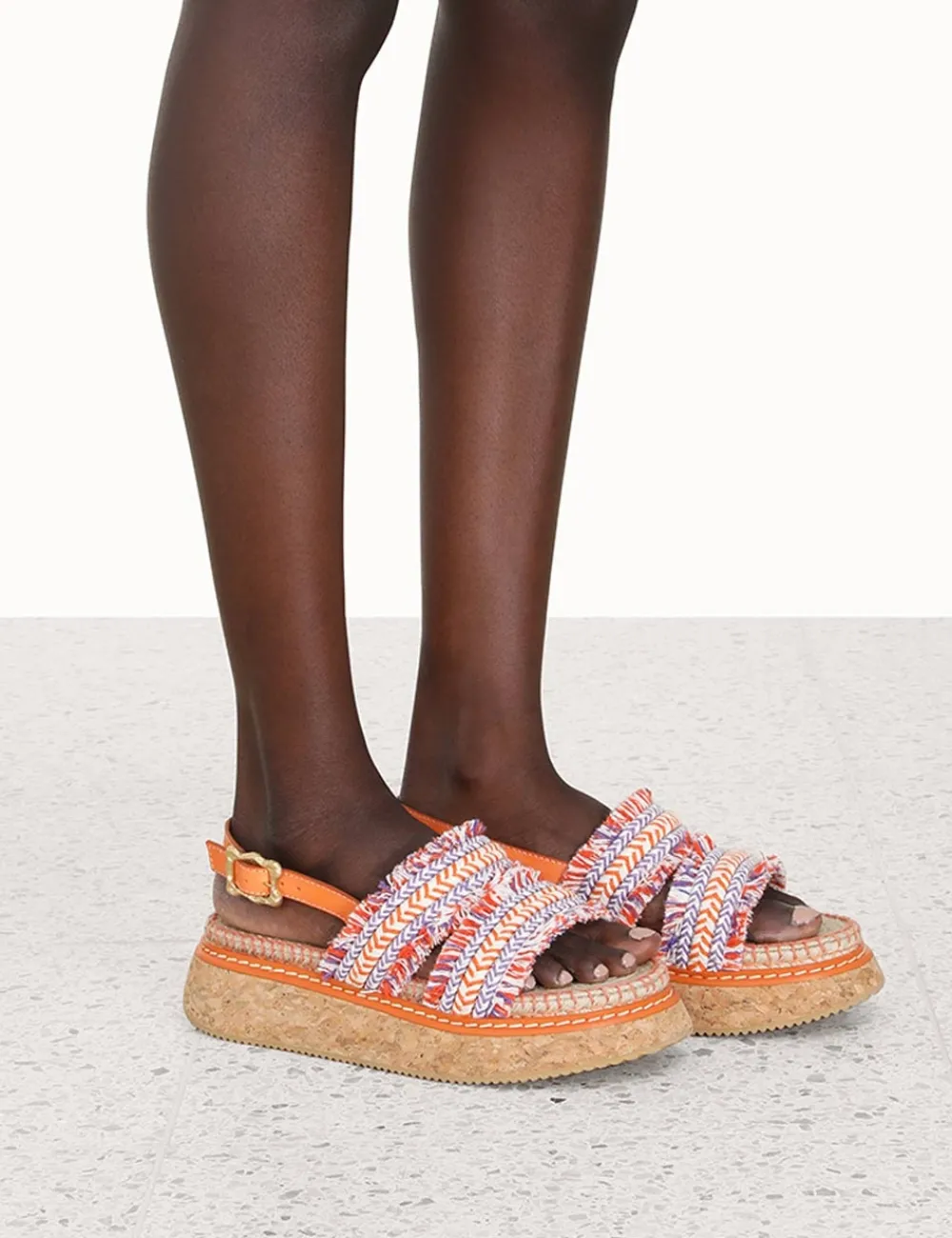 ZIMMERMANN Braided Strap Flatform-Women Sandals