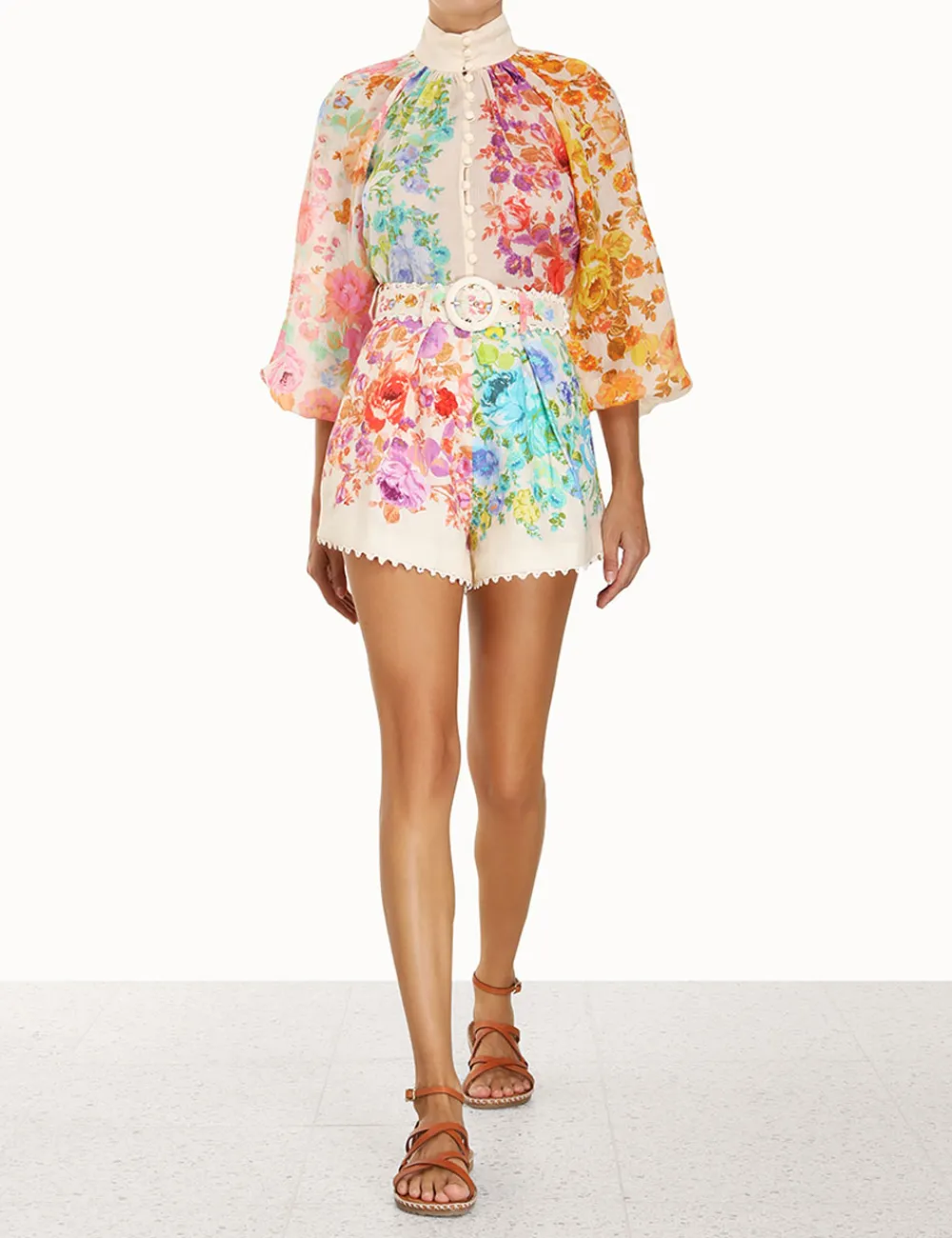 ZIMMERMANN Raie Tuck Short-Women Shorts & Pants