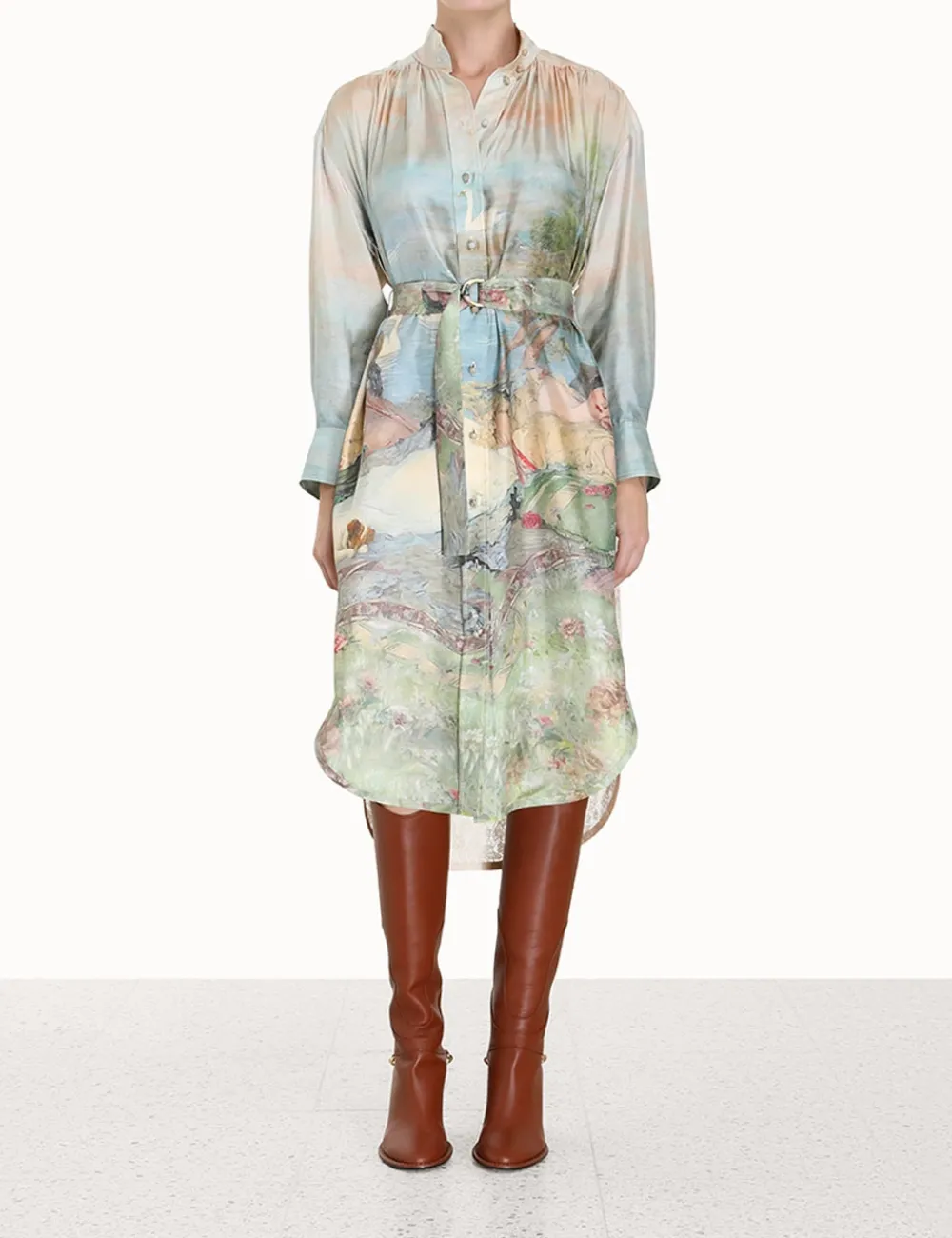 ZIMMERMANN Luminosity Twill Lace Dress-Women Clothing